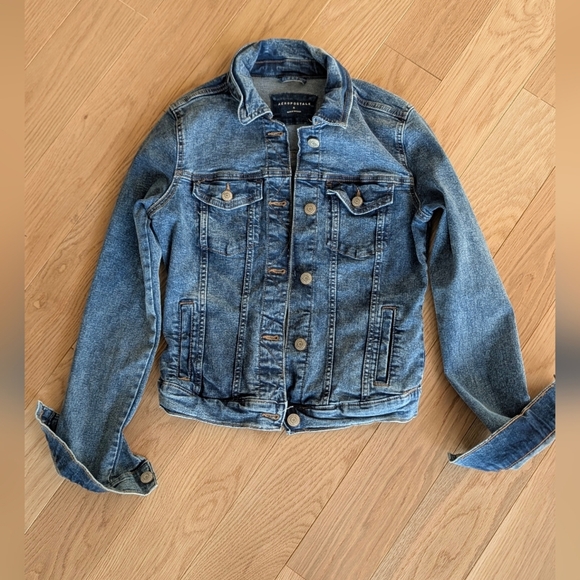 Aeropostale Jackets & Blazers - Aeropostale Womens Size S Denim Jean Jacket Blue Distressed